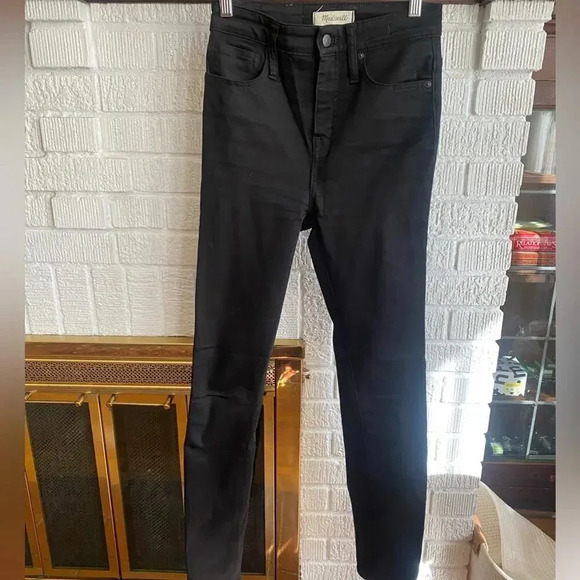 Madewell Curvy High Rise Skinny Jeggings Jeans Carbondale Black Size 25T Tall - Picture 2 of 6
